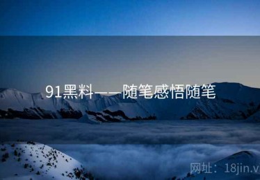 91黑料——随笔感悟随笔