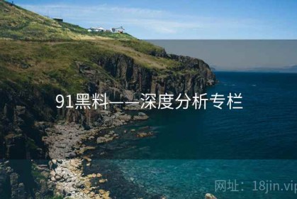 91黑料——深度分析专栏