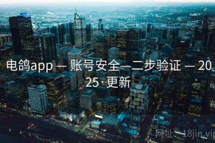 电鸽app — 账号安全—二步验证 — 2025·更新